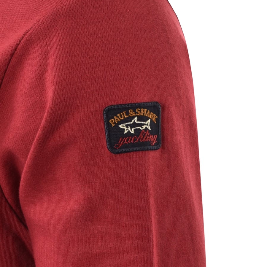 Alternative Image for ProductPaul And Shark Crew Neck Sweatshirt Burgundy3